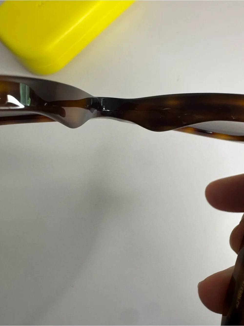 Marc Jacobs Tortoiseshell Brown Oval Sunglasses with Yellow-Trim Case